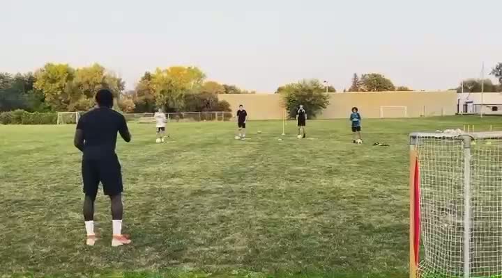 Finishing Session — Golden-hour shooting and finishing reps in front of goal.